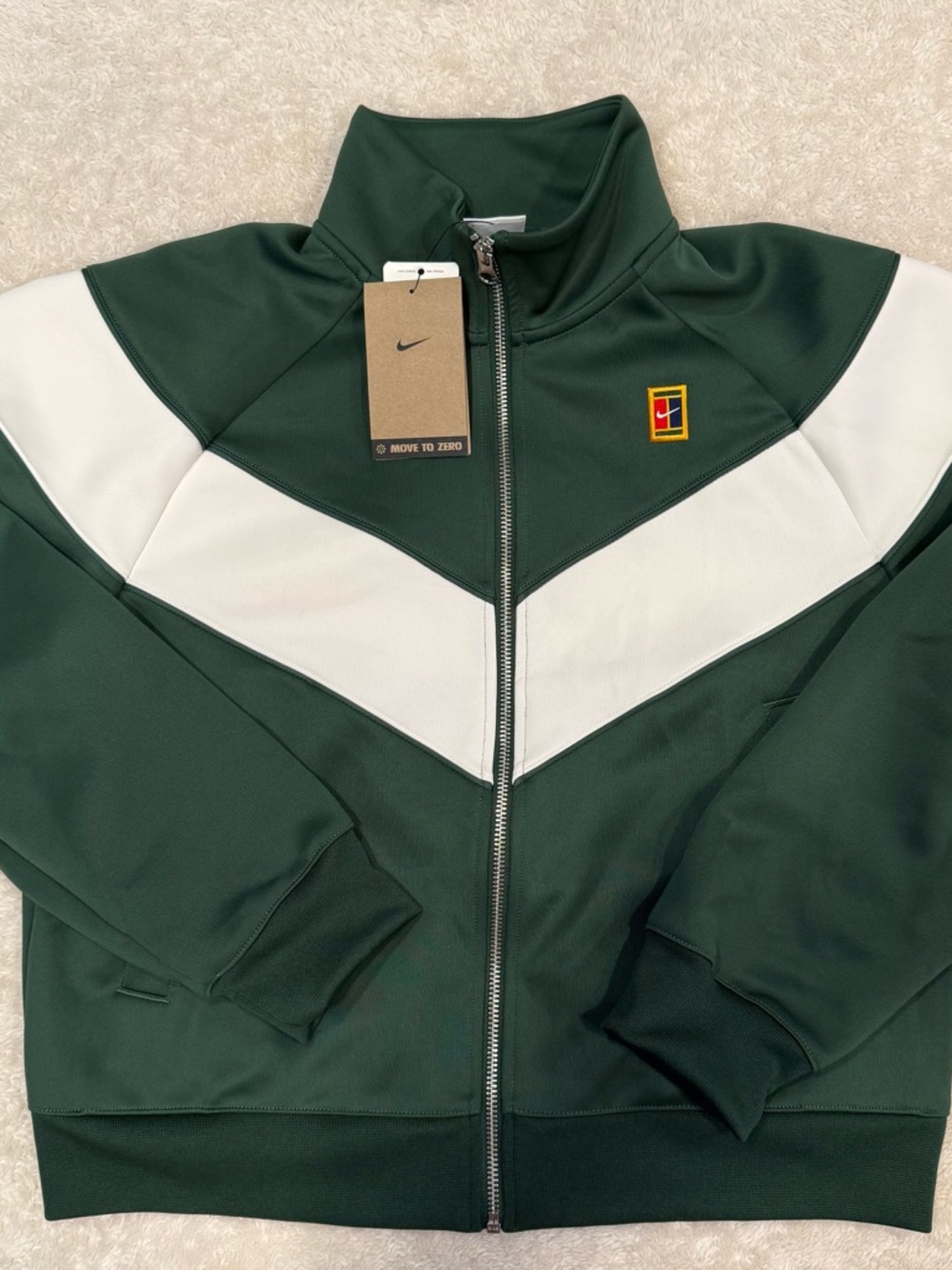 Nike Court Heritage Windrunner Full Zip Tennis Jacket FZ6507 323 Sz M